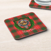 MacPhee Scottish Clan Tartan & Crest コースター (左側)