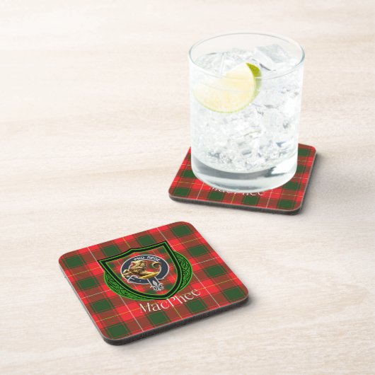 MacPhee Scottish Clan Tartan & Crest コースター (右側)