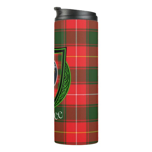 MacPhee Scottish Clan Tartan & Crest タンブラー (回転右)