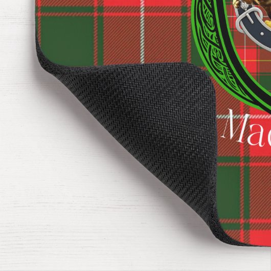 MacPhee Scottish Clan Tartan & Crest マウスパッド (コーナー)