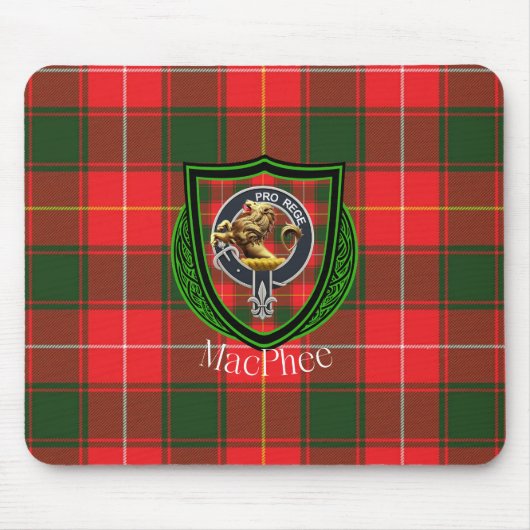 MacPhee Scottish Clan Tartan & Crest マウスパッド (正面)