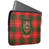MacPhee Scottish Clan Tartan & Crest ラップトップスリーブ (正面右)