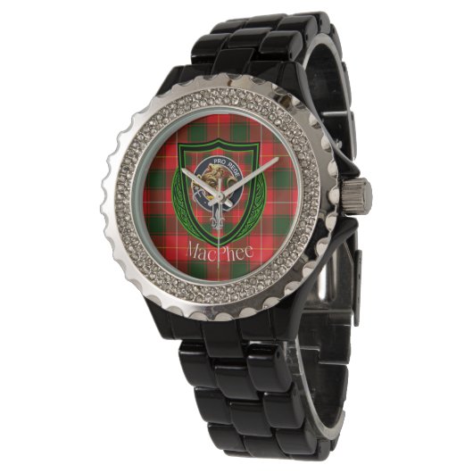 MacPhee Scottish Clan Tartan & Crest 腕時計 (アングル)