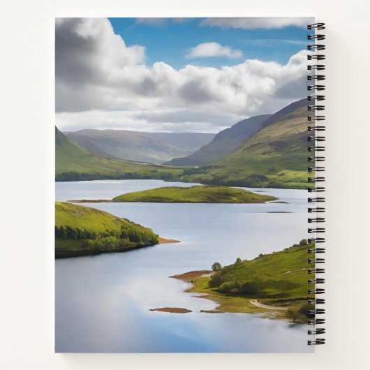 MacPhersonドレス付きハイランド牛タータンチェックスカーフ ノートブック (裏面)