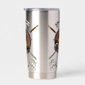 MacPherson Clan Badge Tartan & Swords 保温保冷タンブラー (右面)