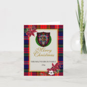MacPherson Scottish Clan Tartan & Crest カード (正面)