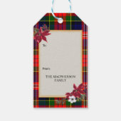 MacPherson Scottish Clan Tartan & Crest ギフトタグ (裏面)