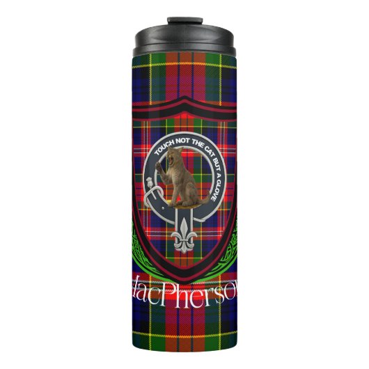 MacPherson Scottish Clan Tartan & Crest タンブラー (正面)