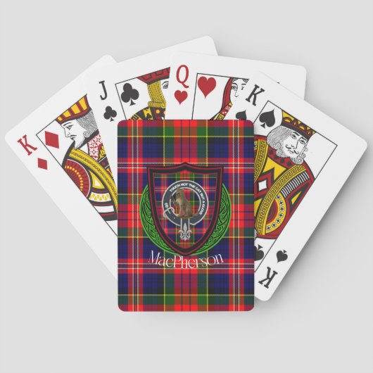 MacPherson Scottish Clan Tartan & Crest トランプ (裏面)