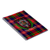 MacPherson Scottish Clan Tartan & Crest ノートブック (右側)