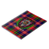 MacPherson Scottish Clan Tartan & Crest ノートブック (左側)