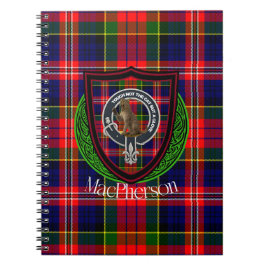 MacPherson Scottish Clan Tartan & Crest ノートブック