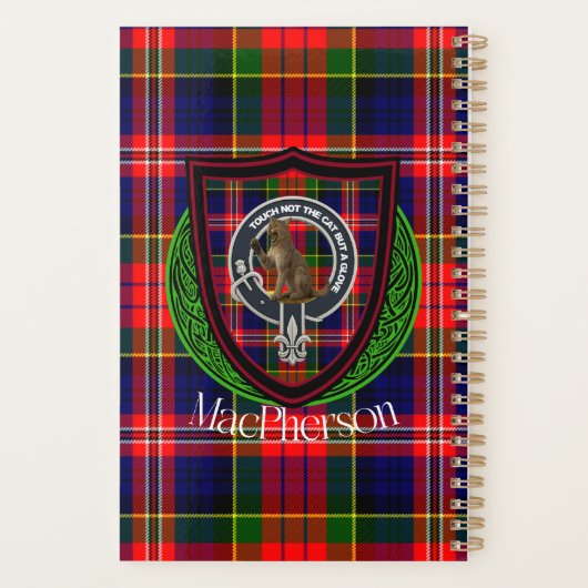 MacPherson Scottish Clan Tartan & Crest プランナー手帳 (裏面)