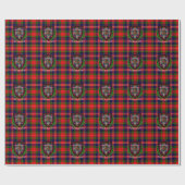 MacPherson Scottish Clan Tartan & Crest ラッピングペーパー (フラット)