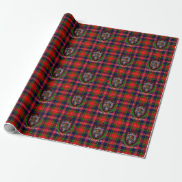 MacPherson Scottish Clan Tartan & Crest ラッピングペーパー