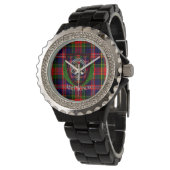 MacPherson Scottish Clan Tartan & Crest 腕時計 (アングル)