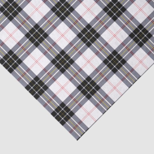 MacPherson tartan black white plaid 薄葉紙 (詳細)