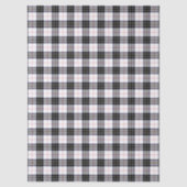 MacPherson tartan black white plaid 薄葉紙 (正面)