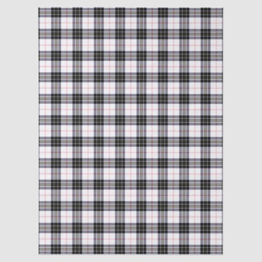 MacPherson tartan black white plaid 薄葉紙 (正面)