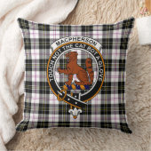 MacPherson Tartan, Clan Badge and Motto Pillow クッション (ブランケット)