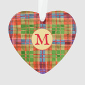 MACRAEタータンチェックアクリルハートオーナメント+イニシャル オーナメント (裏面)