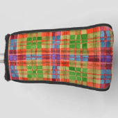 MACRAEタータンチェックゴルフパターカバー ゴルフヘッドカバー (正面)