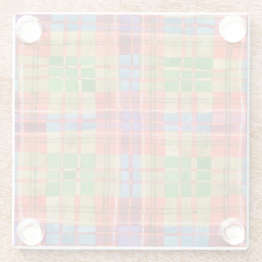 MACRAEタータンチェックスクエアガラスコースター ガラスコースター (裏面)