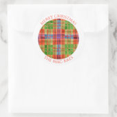 MACRAEタータンチェックラージラウンド封筒用シール ラウンドシール (バッグ)