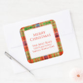 MACRAEタータンチェック大四角アドレスシール スクエアシール (封筒)