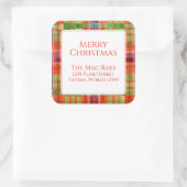 MACRAEタータンチェック大四角アドレスシール スクエアシール (バッグ)