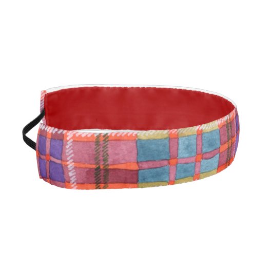 MACRAEタータンチェック非ヘッドバスリップまたは滑ることンド アスレチックヘッドバンド (左)