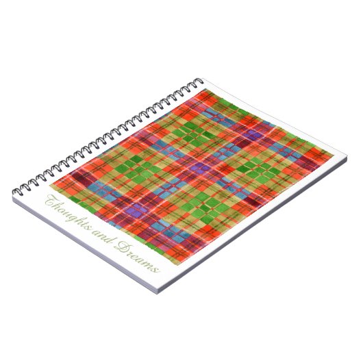 MACRAEタータンチェック6.5x8.75スパイラルノートブック ノートブック (左側)