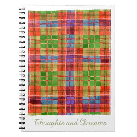 MACRAEタータンチェック6.5x8.75スパイラルノートブック ノートブック (正面)
