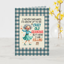 MacRae Conchra Tartan Grandma Humorous  Birthday カード