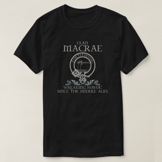 MacRae of Conchra Clan crestスコットランドの名字タルト Tシャツ (デザイン正面)
