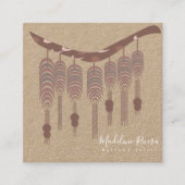 Macrameアーティスト手作りデザイナーアーティスト スクエア名刺 (正面)