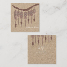 Macrameアーティスト手作りデザイナーアーティスト スクエア名刺