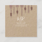 Macrameアーティスト手作りデザイナーアーティスト スクエア名刺 (裏面)