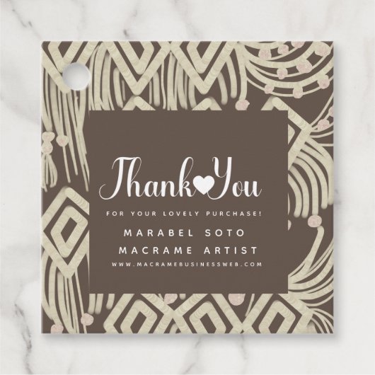 Macrame手作りビジネス感謝の意B フェイバータグ (正面)