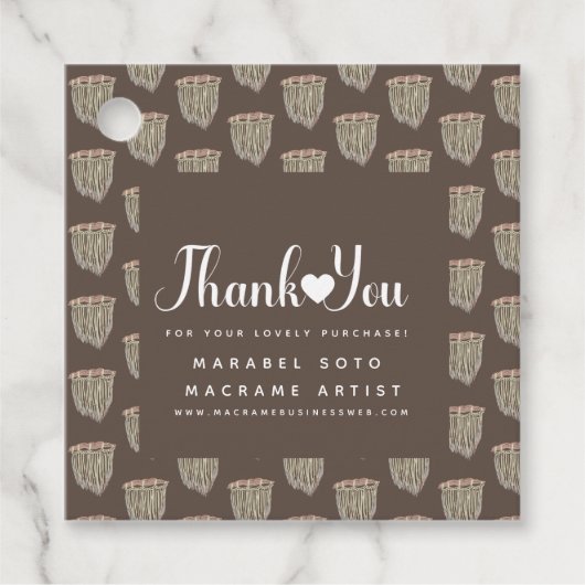 Macrame手作りビジネス感謝の気持ちC フェイバータグ (正面)