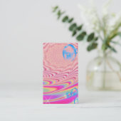 MACRAME'-フラクタルアカラフルートの抽象芸術イメージ- 名刺 (スタンド正面)