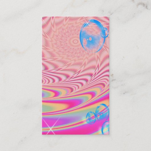 MACRAME'-フラクタルアカラフルートの抽象芸術イメージ- 名刺 (正面)