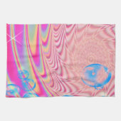 MACRAME' – フラクタルカラフルルアートの抽象芸術画像 – キッチンタオル (横)