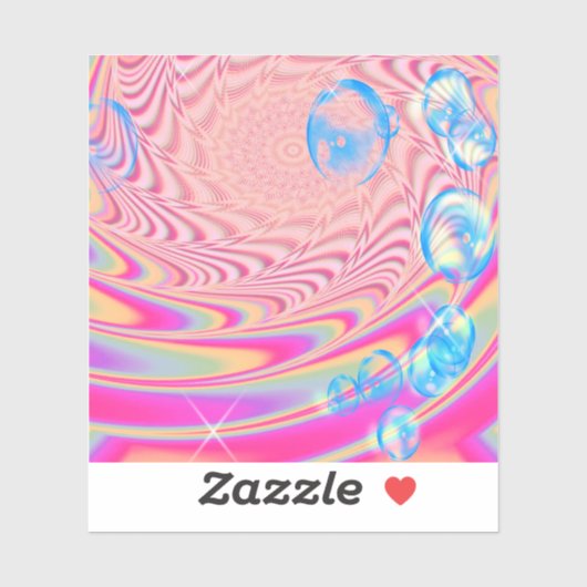 MACRAME' – フラクタルカラフルルアートの抽象芸術画像 –  シール (シート)