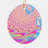 MACRAME' – フラクタルカラフルルアートの抽象芸術画像 – セラミックオーナメント (左)