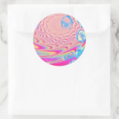 MACRAME' – フラクタルカラフルルアートの抽象芸術画像 –  ラウンドシール (バッグ)