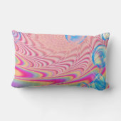 MACRAME' – フラクタルカラフルルアートの抽象芸術画像 –  ランバークッション (裏面)