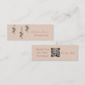 Macrame Artist手作りぶら下がったの植物自然 スキニー名刺 (正面/裏面)