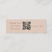 Macrame Artist手作りぶら下がったの植物自然 スキニー名刺 (裏面)