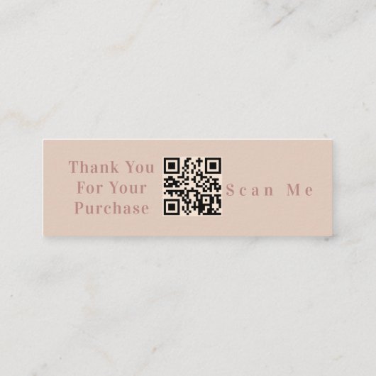 Macrame Artist手作りぶら下がったの植物自然 スキニー名刺 (裏面)